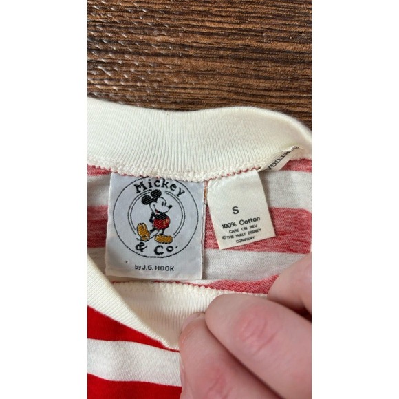 Vintage Mickey Mouse shirt All Over Print Pin striped 90s Disney & Co. shirt S - Picture 6 of 9